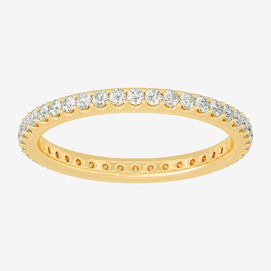 Womens 2MM 1/2 CT. T.W. Natural White Diamond 14K Gold Eternity Wedding Band