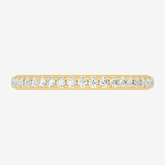 Womens 2MM 1/2 CT. T.W. Natural White Diamond 14K Gold Eternity Wedding Band