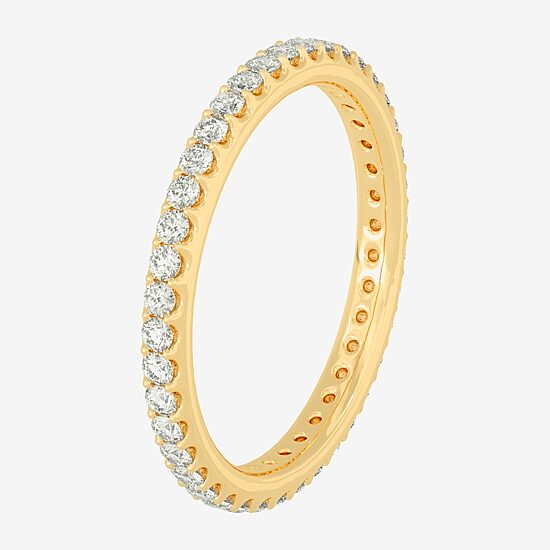 Womens 2MM 1/2 CT. T.W. Natural White Diamond 14K Gold Eternity Wedding Band