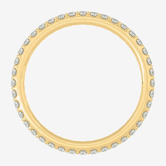 Womens 2MM 1/2 CT. T.W. Natural White Diamond 14K Gold Eternity Wedding Band