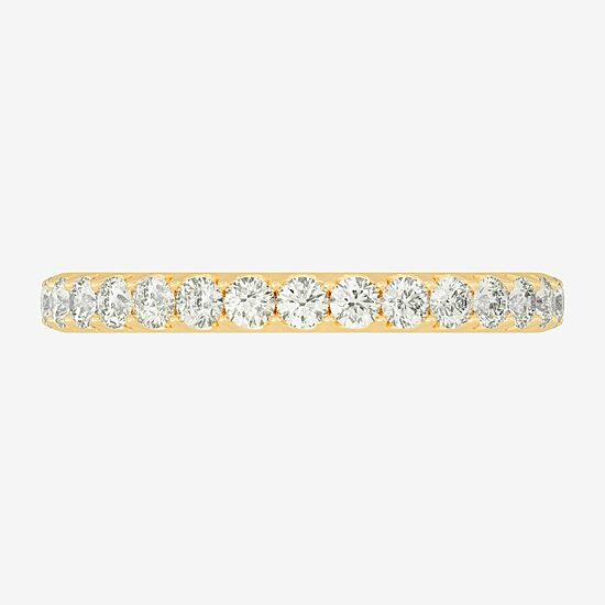 Womens 2MM 1 CT. T.W. Natural White Diamond 14K Gold Eternity Wedding Band