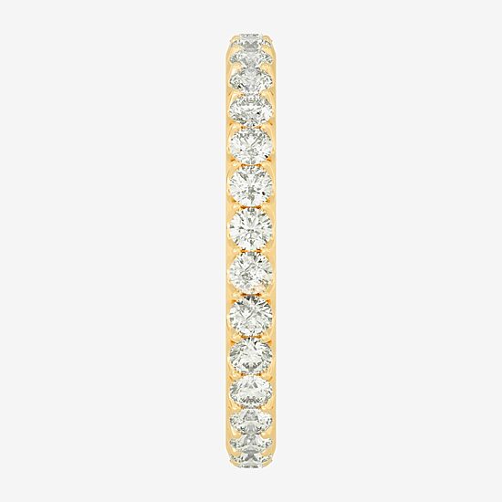 Womens 2MM 1 CT. T.W. Natural White Diamond 14K Gold Eternity Wedding Band