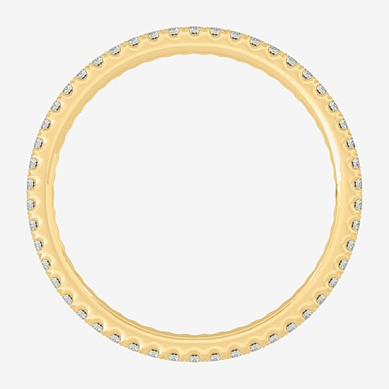Womens 2MM 1/4 CT. T.W. Natural White Diamond 14K Gold Eternity Wedding Band