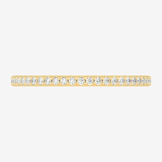 Womens 2MM 1/4 CT. T.W. Natural White Diamond 14K Gold Eternity Wedding Band