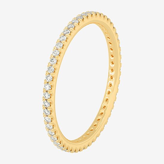 Womens 2MM 1/4 CT. T.W. Natural White Diamond 14K Gold Eternity Wedding Band