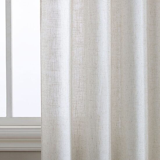 Beatrice Home Fashions Monroe Linen Blend Rod Pocket Light-Filtering Set of 2 Curtain Panel