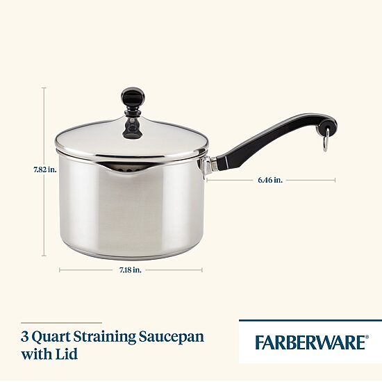Farberware Classic Series 3-qt. Straining Saucepan with Lid