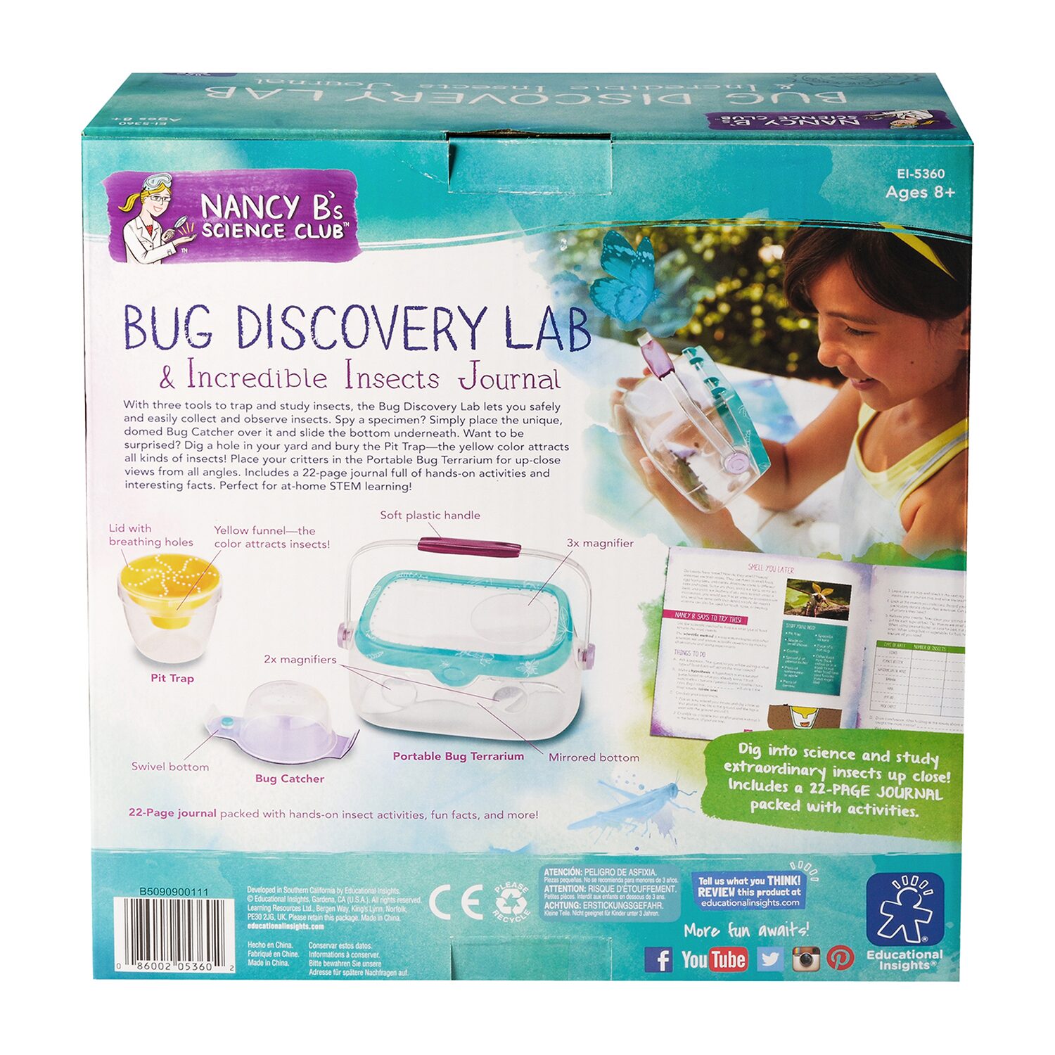 Educational Insights Nancy B'S Science Club® Bug Discovery Lab & Incredible Insects Journal Discovery Toy