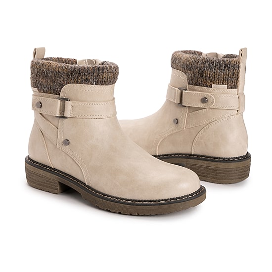 Muk Luks Womens Garland Gina Stacked Heel Dress Boots
