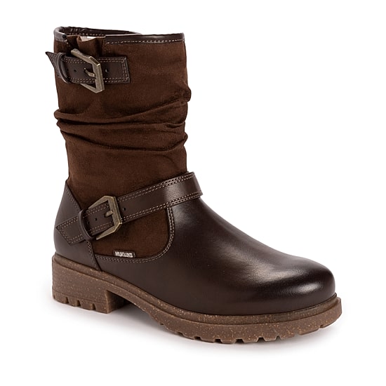 Muk Luks Womens Scarlett Sabrina Block Heel Combat Boots
