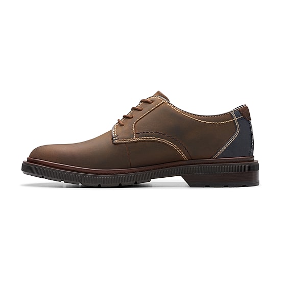 Clarks Burchill Mens Round Closed Toe Oxford Shoes