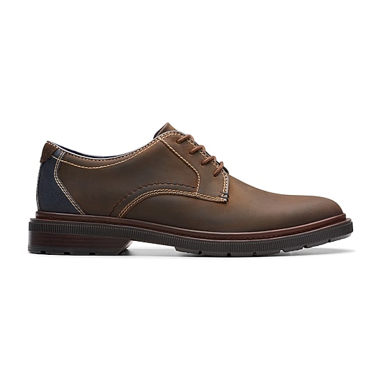 Clarks Burchill Mens Round Closed Toe Oxford Shoes