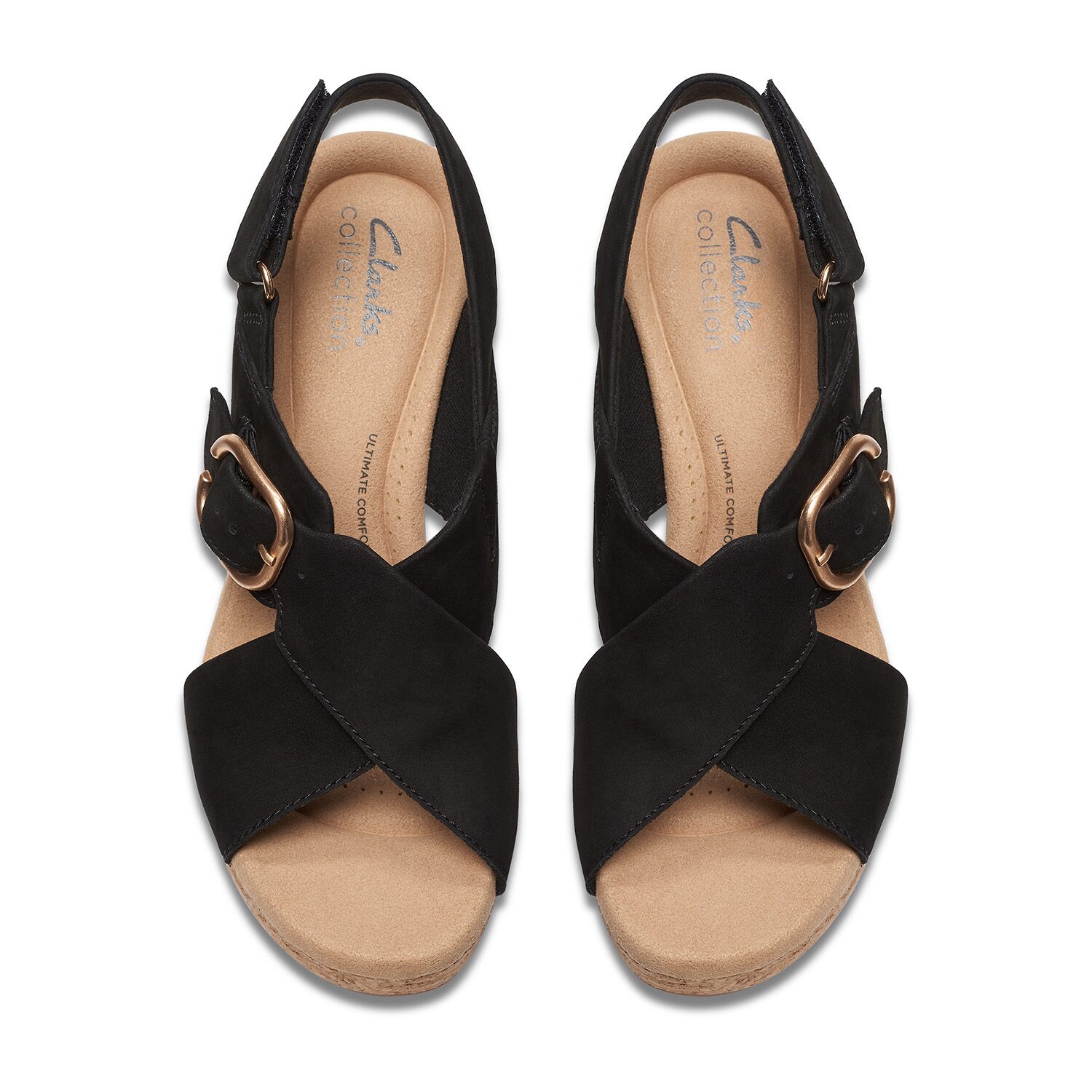 Clarks Womens Giselle Dove Wedge Sandals