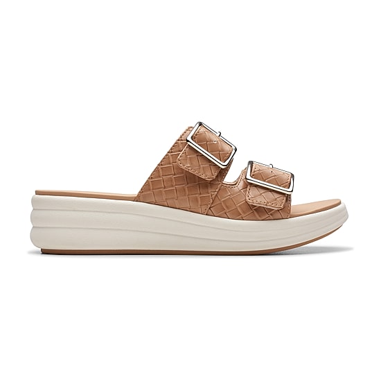 Clarks Womens Drift Buckle Slide Sandals