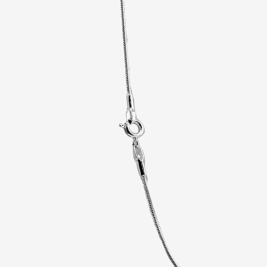 Silver Reflections Womens Pure Silver Over Brass 24 Inch Snake Chain Necklace