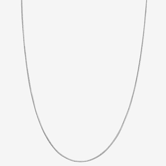 Silver Reflections Womens Pure Silver Over Brass 24 Inch Snake Chain Necklace