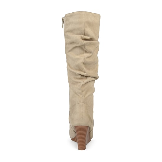 Journee Collection Womens Haze Wedge Heel Slouch Boots