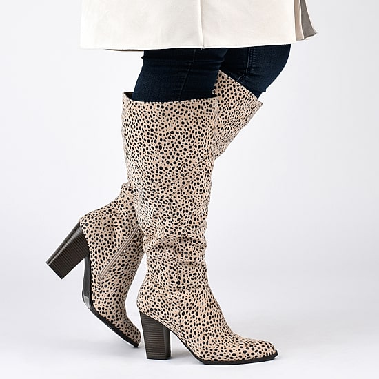 Journee Collection Womens Kyllie Stacked Heel Dress Boots