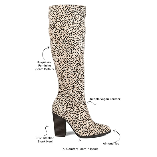 Journee Collection Womens Kyllie Stacked Heel Dress Boots