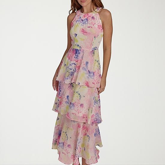 Marc New York Womens Halter Neck Sleeveless Maxi Dress