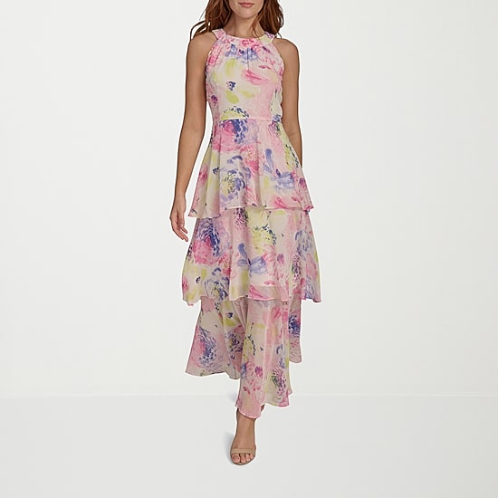 Marc New York Womens Halter Neck Sleeveless Maxi Dress