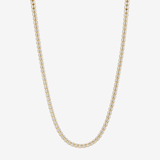 Womens 14K Gold 18 Inch Bead Chain Necklace
