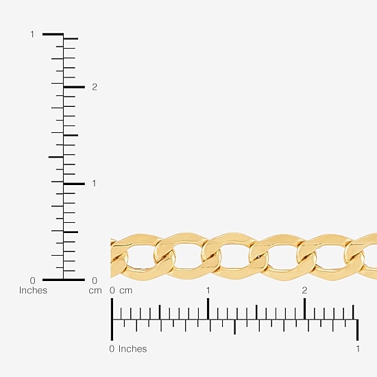 Made in Italy Unisex Adult 10K Gold 20 Inch Curb Chain Necklace