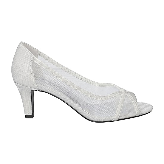 Easy Street Picaboo Womens Round Open Toe Stiletto Heel Pumps
