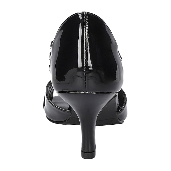 Easy Street Oceana Womens Round Peep Toe Stiletto Heel Pumps