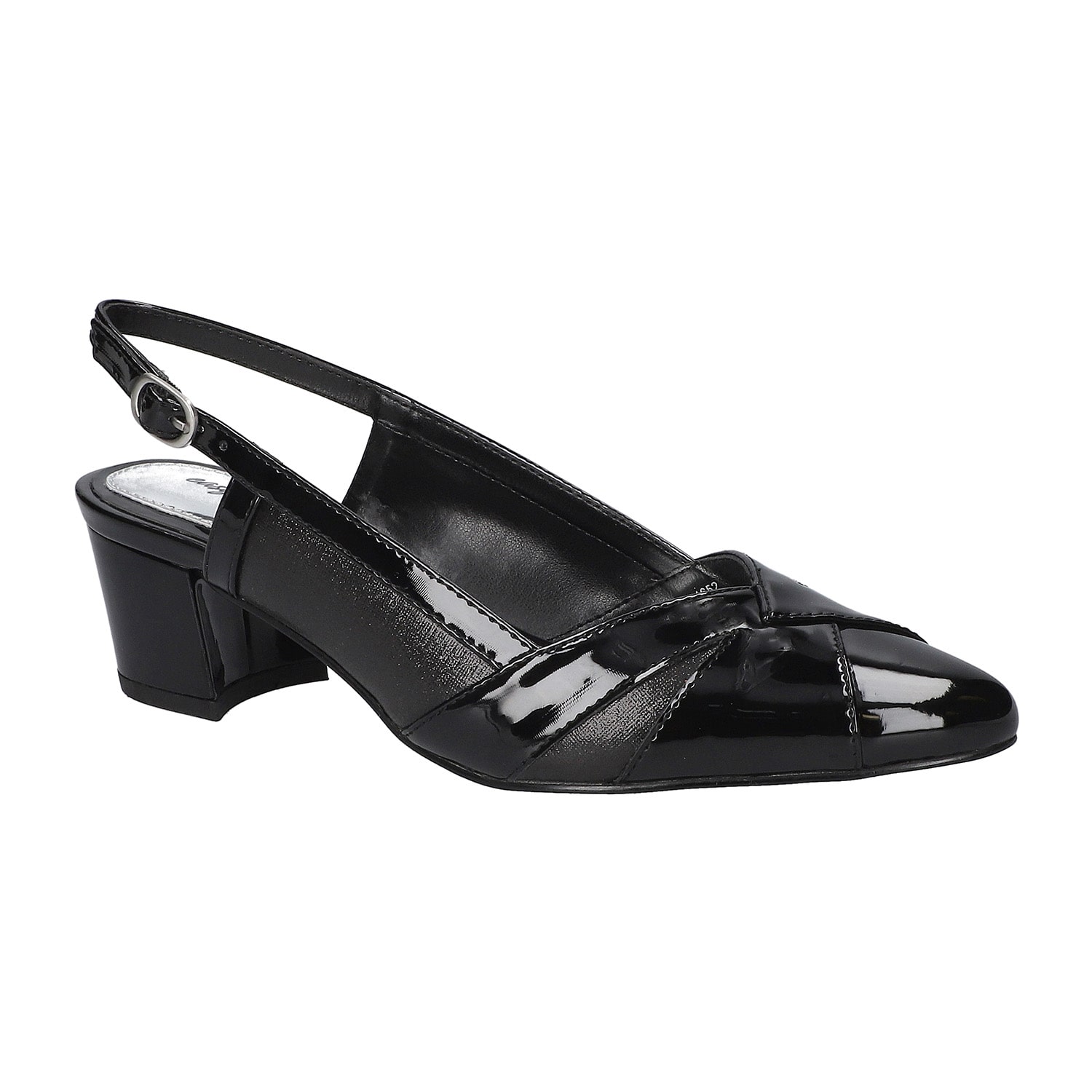 Easy Street Avena Womens Round Closed Toe Block Heel Pumps