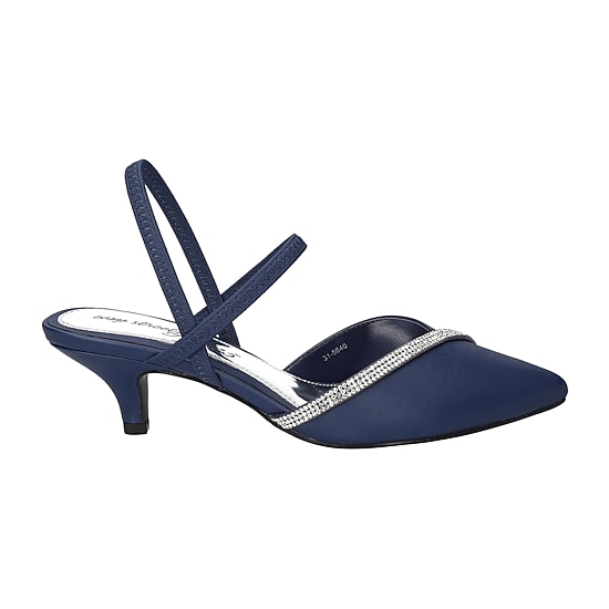Easy Street Unna Womens Pointed Closed Toe Kitten Heel Pumps