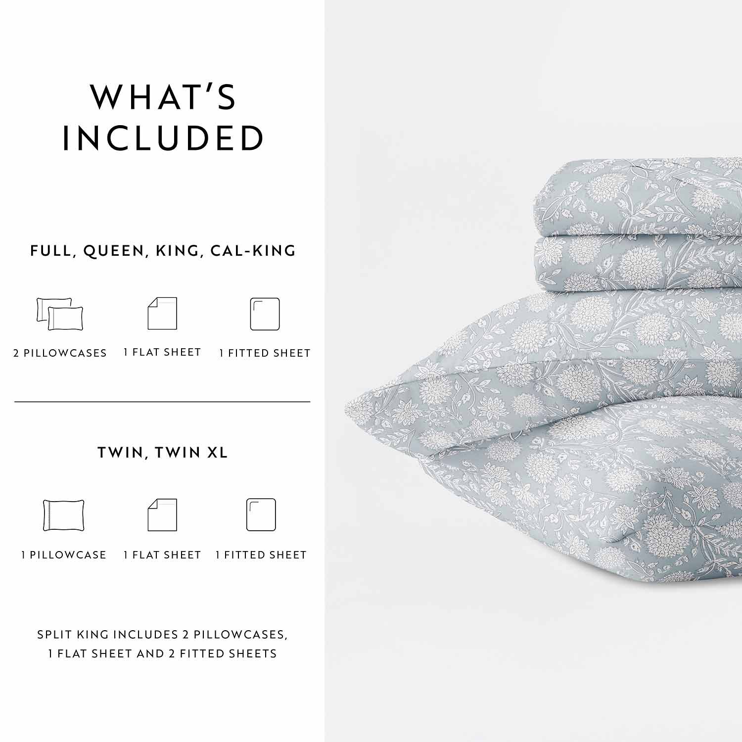 Casual Comfort 300tc Cotton Sateen Pattern 4 piece Sheet Set