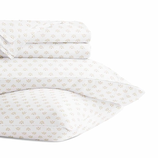Casual Comfort 300tc Cotton Sateen Pattern 4 piece Sheet Set