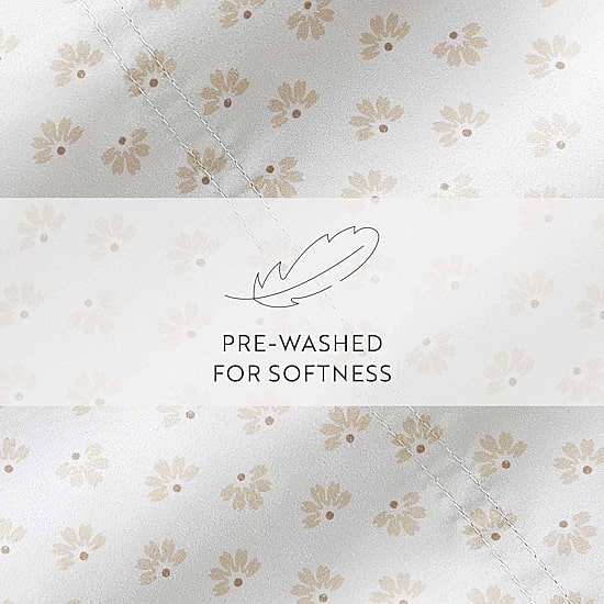 Casual Comfort 300tc Cotton Sateen Pattern 4 piece Sheet Set