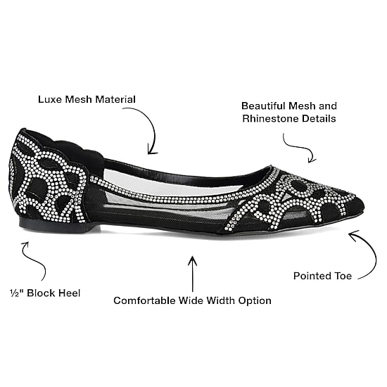 Journee Collection Batavia Womens Pointed Closed Toe Slip-On Shoe