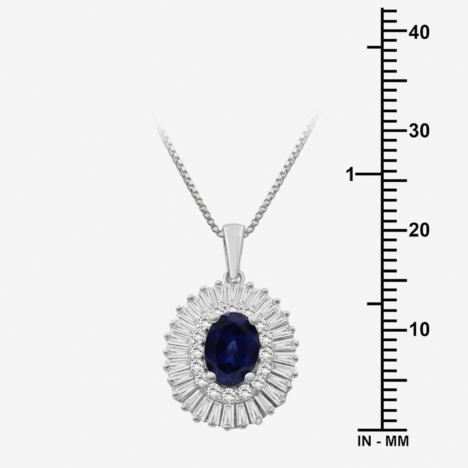 Womens Oval-cut Gemstone & 1 CT. T.W. Lab-Grown Diamond 10K Gold Pendant Necklace