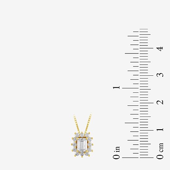 Womens 1/2 CT. T.W. Lab Grown White Diamond 10K Gold 18 Inch Pendant Necklace