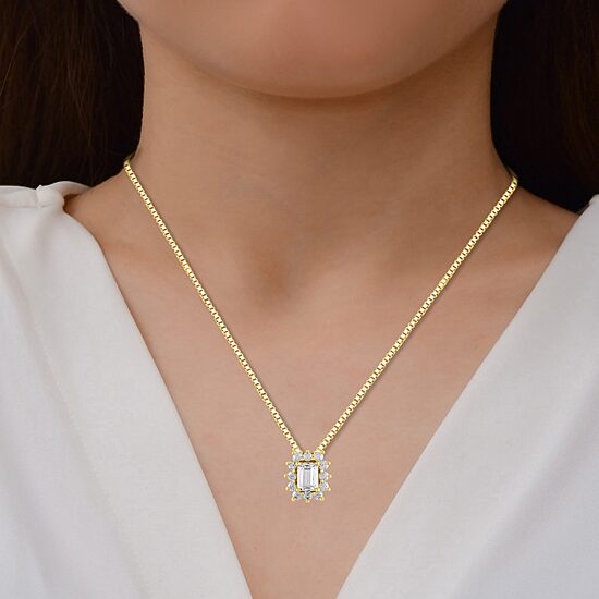 Womens 1/2 CT. T.W. Lab Grown White Diamond 10K Gold 18 Inch Pendant Necklace