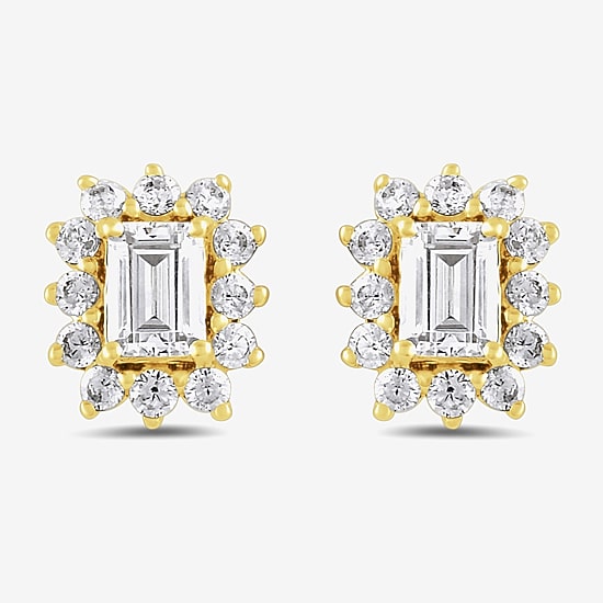1/2 CT. T.W. Lab Grown White Diamond 10K Gold 7mm Stud Earrings