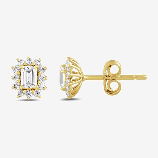 1/2 CT. T.W. Lab Grown White Diamond 10K Gold 7mm Stud Earrings