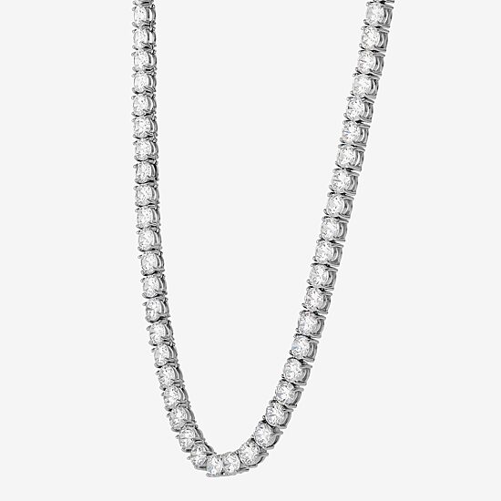 Shaquille O'Neal XLG™ Mens White Cubic Zirconia Stainless Steel 22 Inch Tennis Necklace