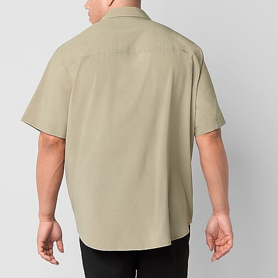 Stylus Mens Short Sleeve Regular Fit Big and Tall Button-Down Shirt