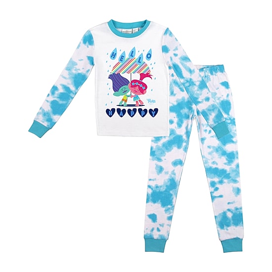 Little & Big Kid Girls Trolls Crew Neck Long Sleeve 2-pc. Pajama Set