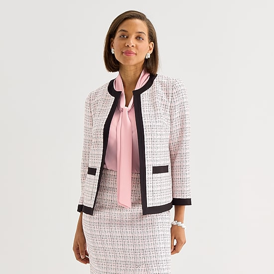 Black Label by Evan-Picone Womens Classic Fit Suit Jacket