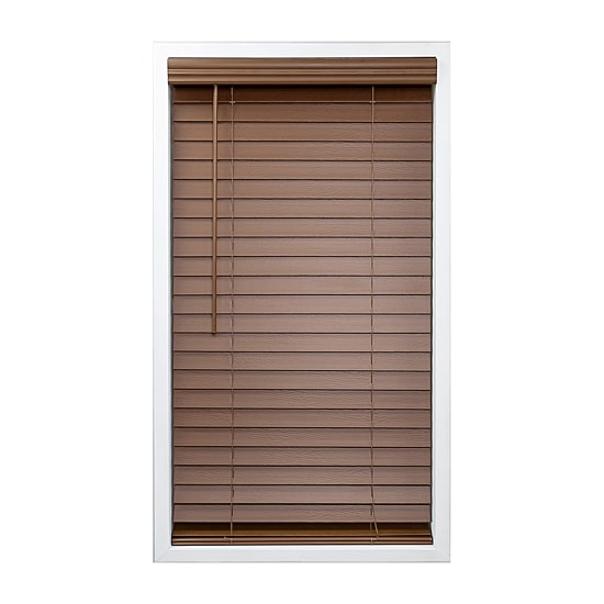Cut-to-Width 2" Cordless Faux-Wood Blinds