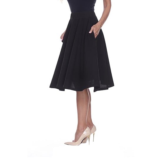 White Mark 'Saya' Flare Skirt