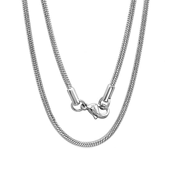 Mens Stainless Steel Hypoallergenic 24 Inch Snake Chain Necklace