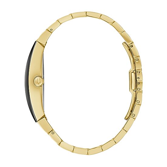 Bulova Modern Mens Gold Tone Stainless Steel Bracelet Watch 97a164