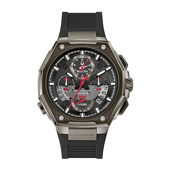 Bulova Precisionist Mens Black Strap Watch 98b358