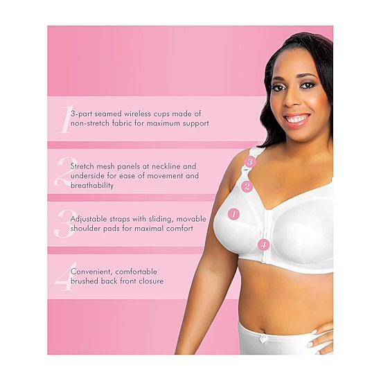 Exquisite Form Fully Full Coverage Unlined Wireless Full Coverage Bra 5100530